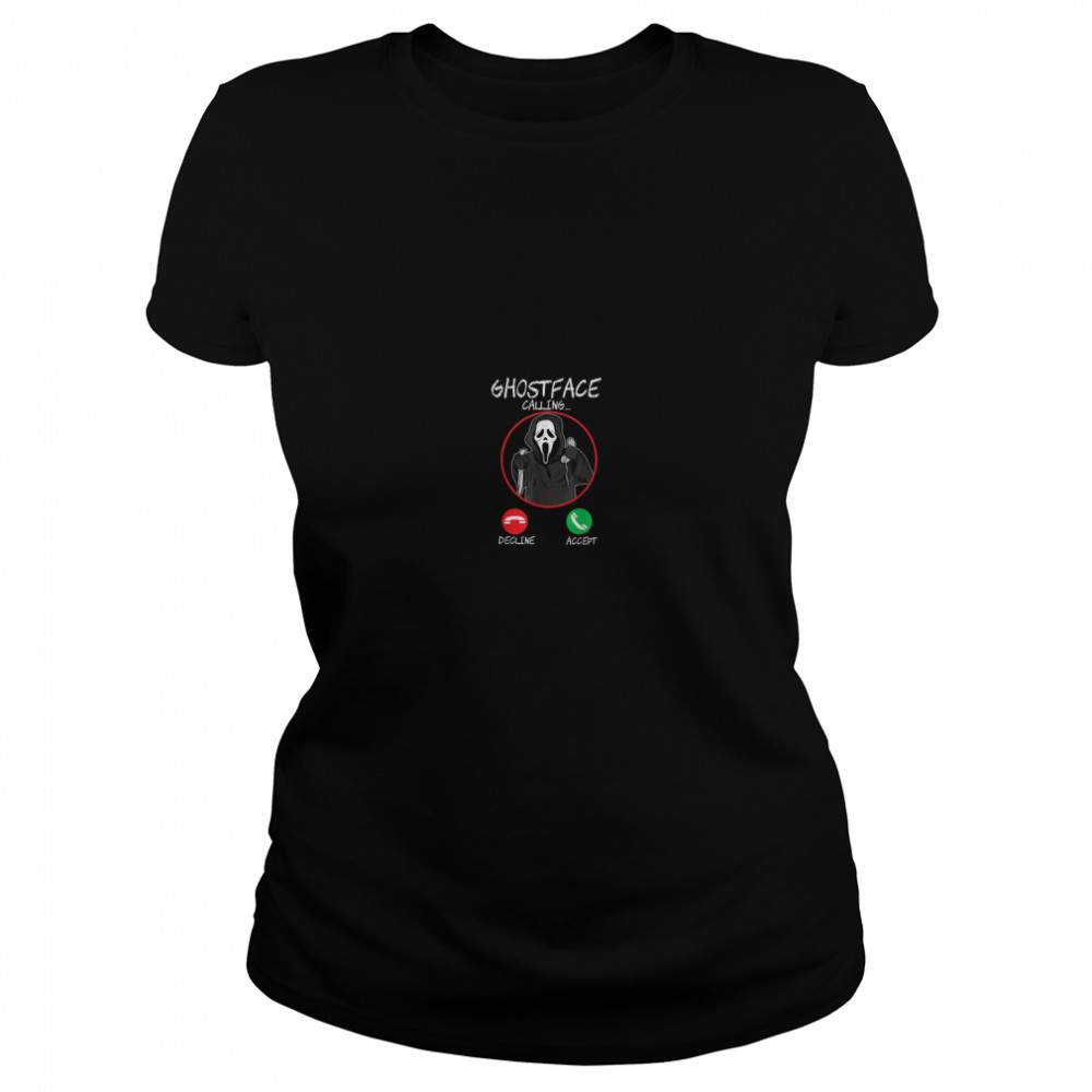 Holiday 365 Halloween Ghost face Calling T- Classic Women's T-shirt