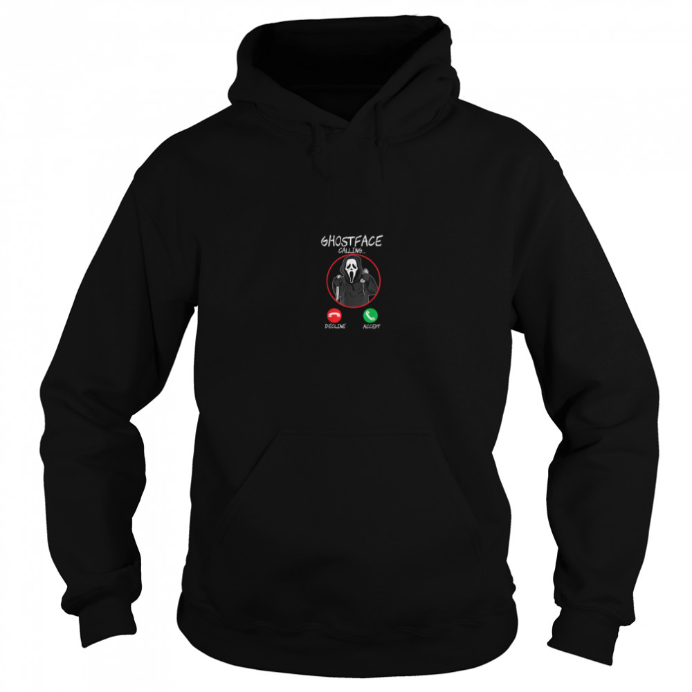 holiday 365 halloween ghost face calling t unisex hoodie