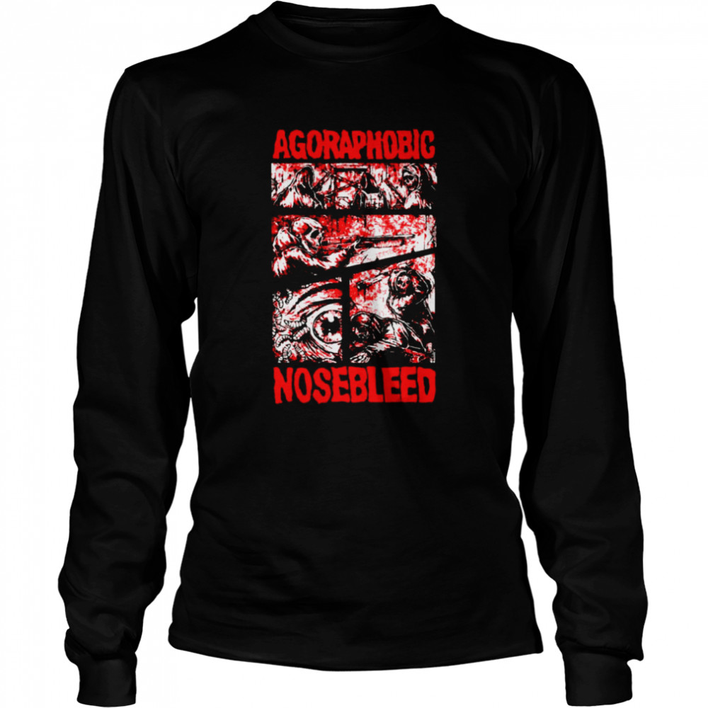 Horror Design Agoraphobic Nosebleed shirt Long Sleeved T-shirt