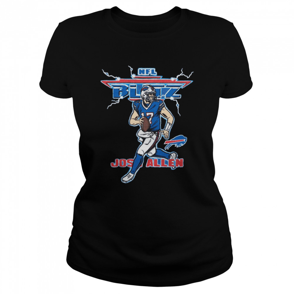 Josh Allen NFL Blitz Buffalo Bills lighting Retro T- Classic Women's T-shirt
