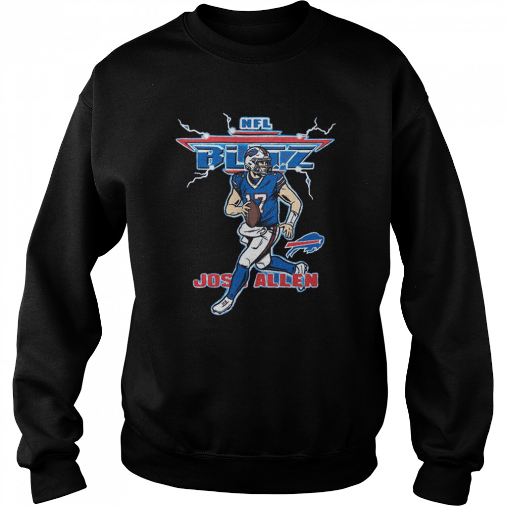 Josh Allen NFL Blitz Buffalo Bills lighting Retro T- Unisex Sweatshirt
