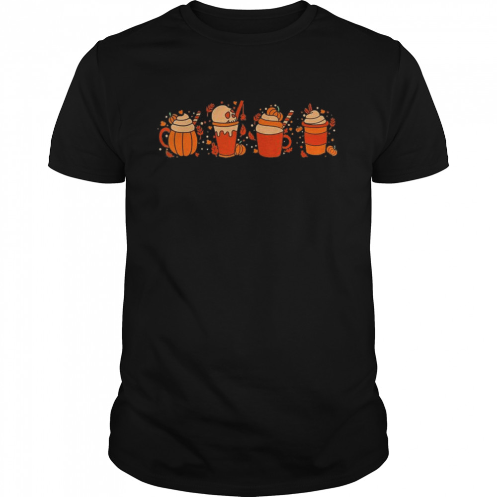 Latte Fall Coffee Pumpkin Spice Autumn Season Thanksgiving T-Shirt