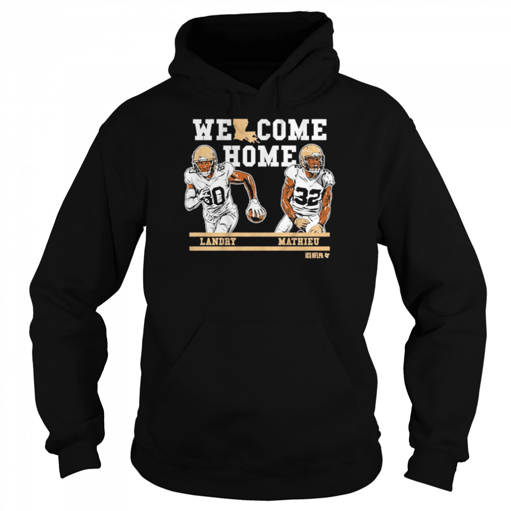 mathieu and landry welcome home nola t unisex hoodie