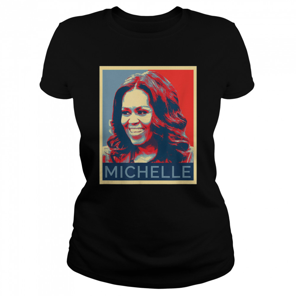 Michelle Obama First Lady Portrait T  Classic Women's T-shirt