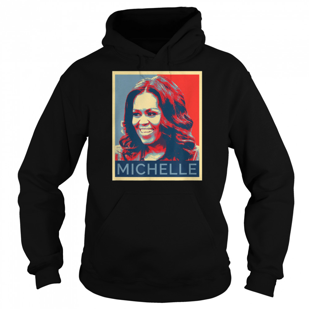 michelle obama first lady portrait t unisex hoodie