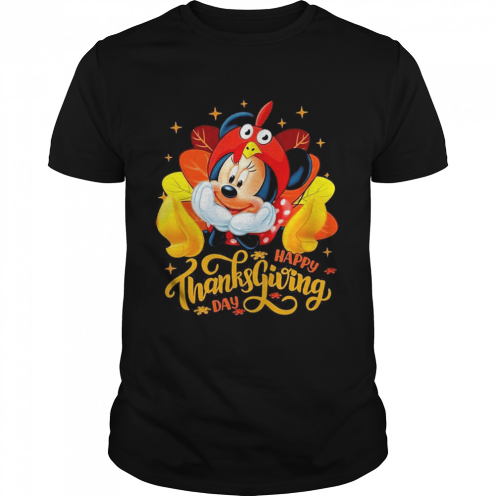 Minnie Mouse Happy Thanksgiving Disney Thanksgiving s Classic Men's T-shirt