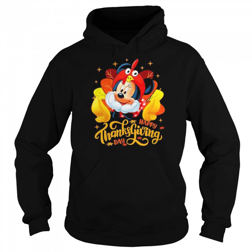 minnie mouse happy thanksgiving disney thanksgiving s unisex hoodie