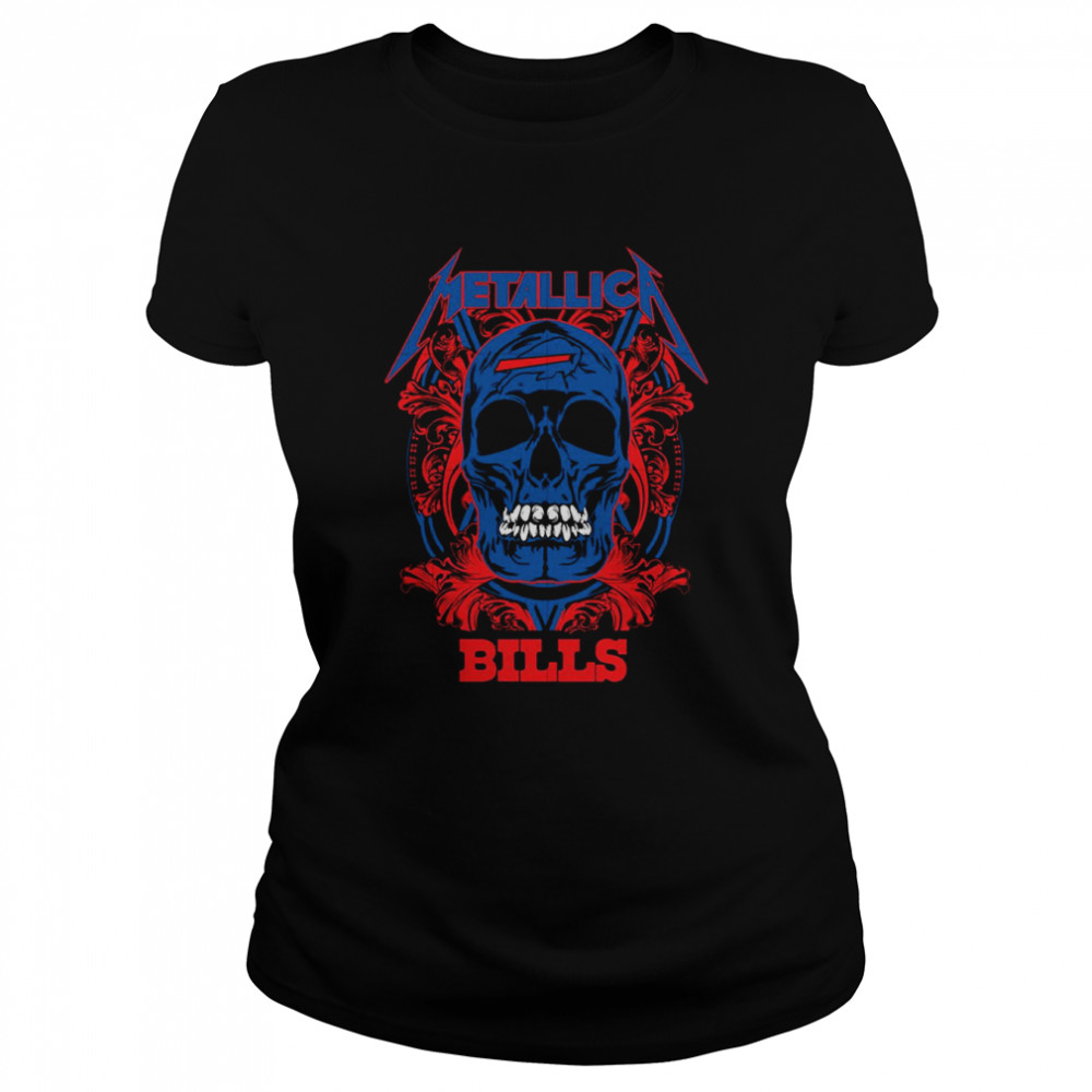 NFL Skull Metallica Buffalo Bills T  Classic Women's T-shirt