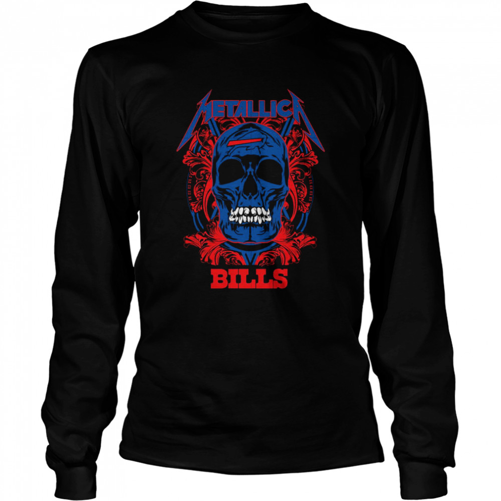 nfl skull metallica buffalo bills t long sleeved t shirt