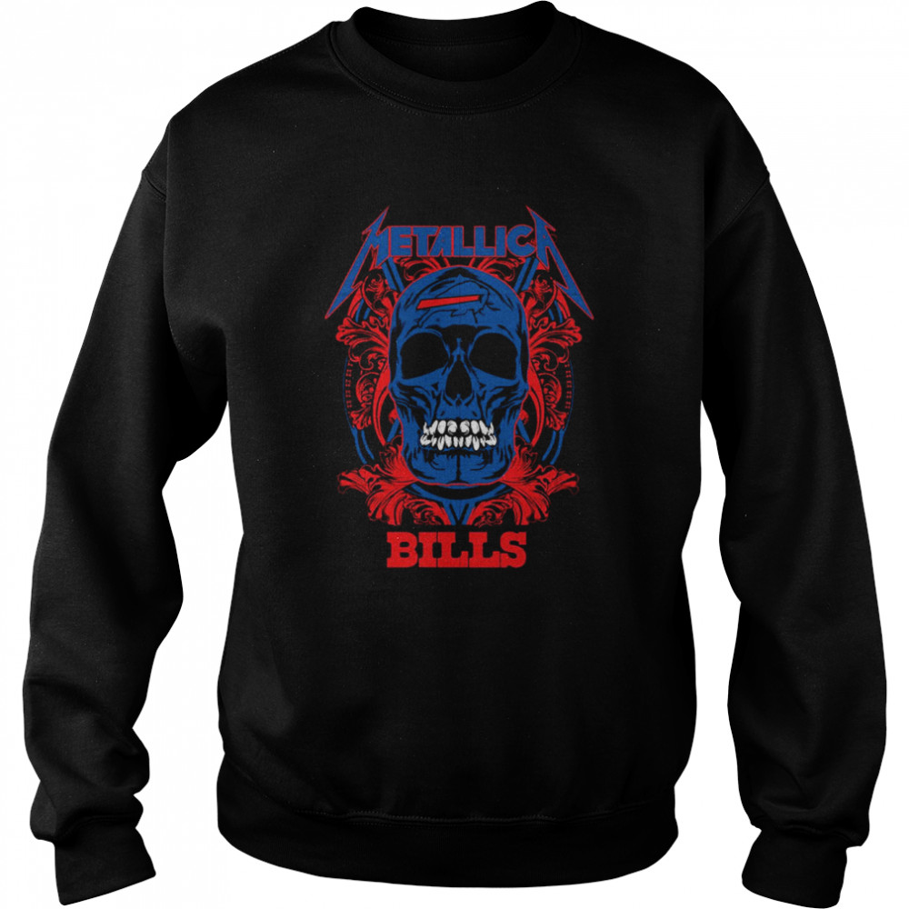 NFL Skull Metallica Buffalo Bills T  Unisex Sweatshirt