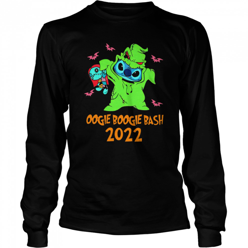 Oogie Boogie Bash 2022 Stitch & Angel Stitch Halloween Disney Stitch shirt Long Sleeved T-shirt