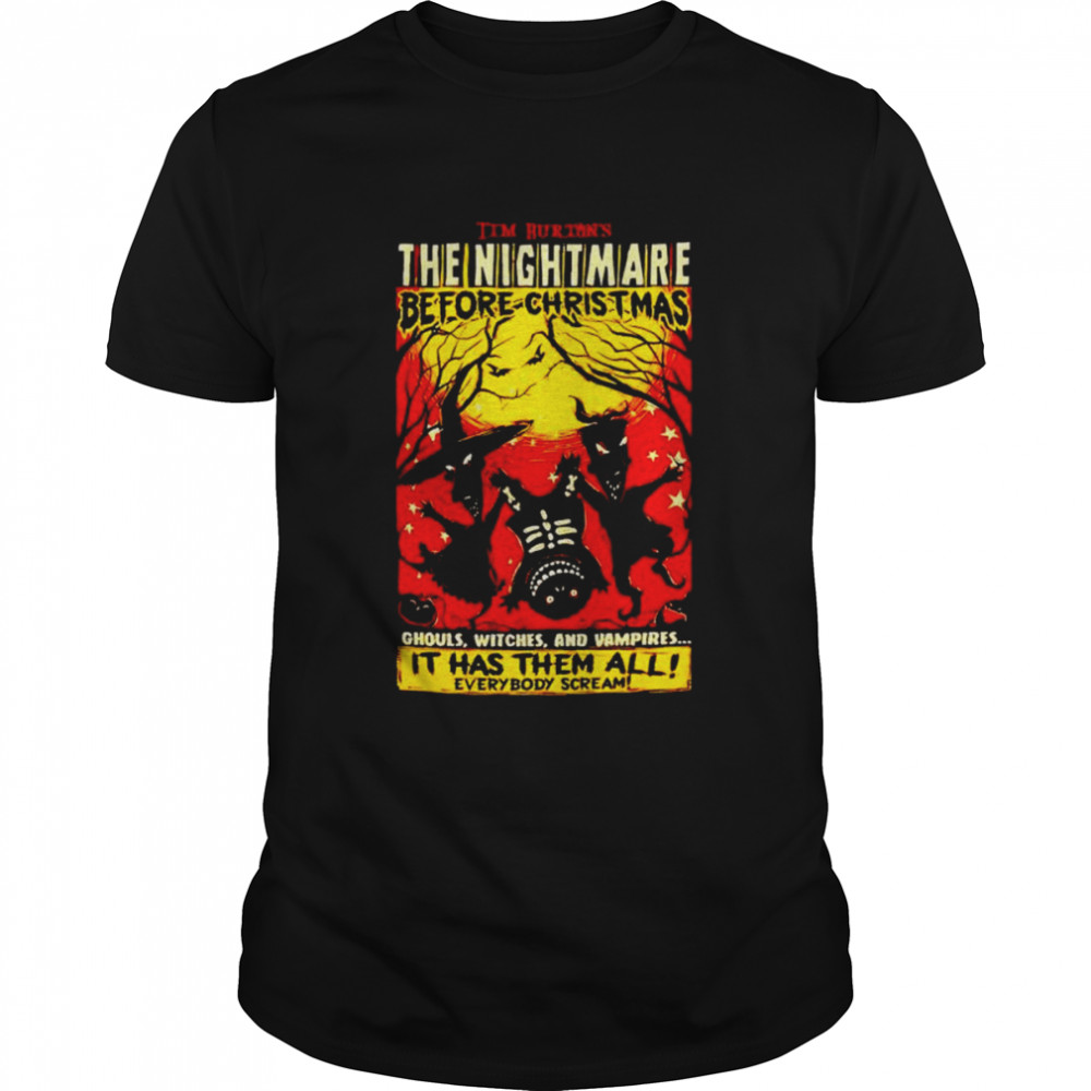 The nightmare before Christmas ghouls witches and vampires shirt