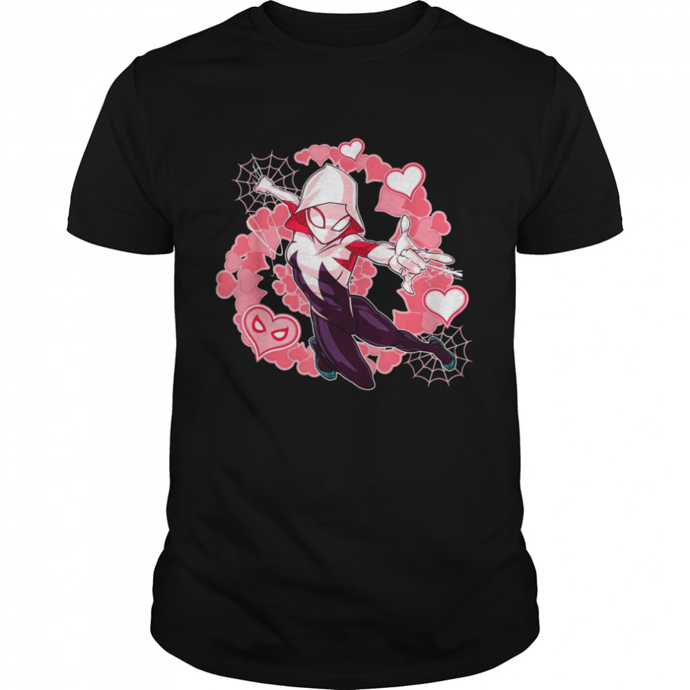 The Spider Verse Gwen Stacy Hearts Home Coming Marvel Avengers shirt Classic Men's T-shirt