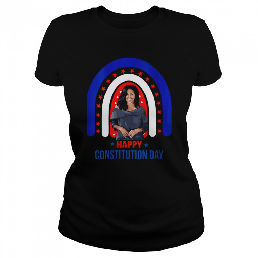 womens michelle obama constitution day women melanin queen t classic womens t shirt