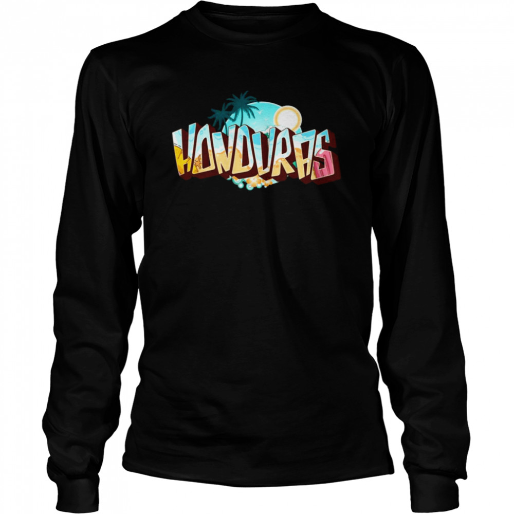 3d Text Honduras Design shirt Long Sleeved T-shirt