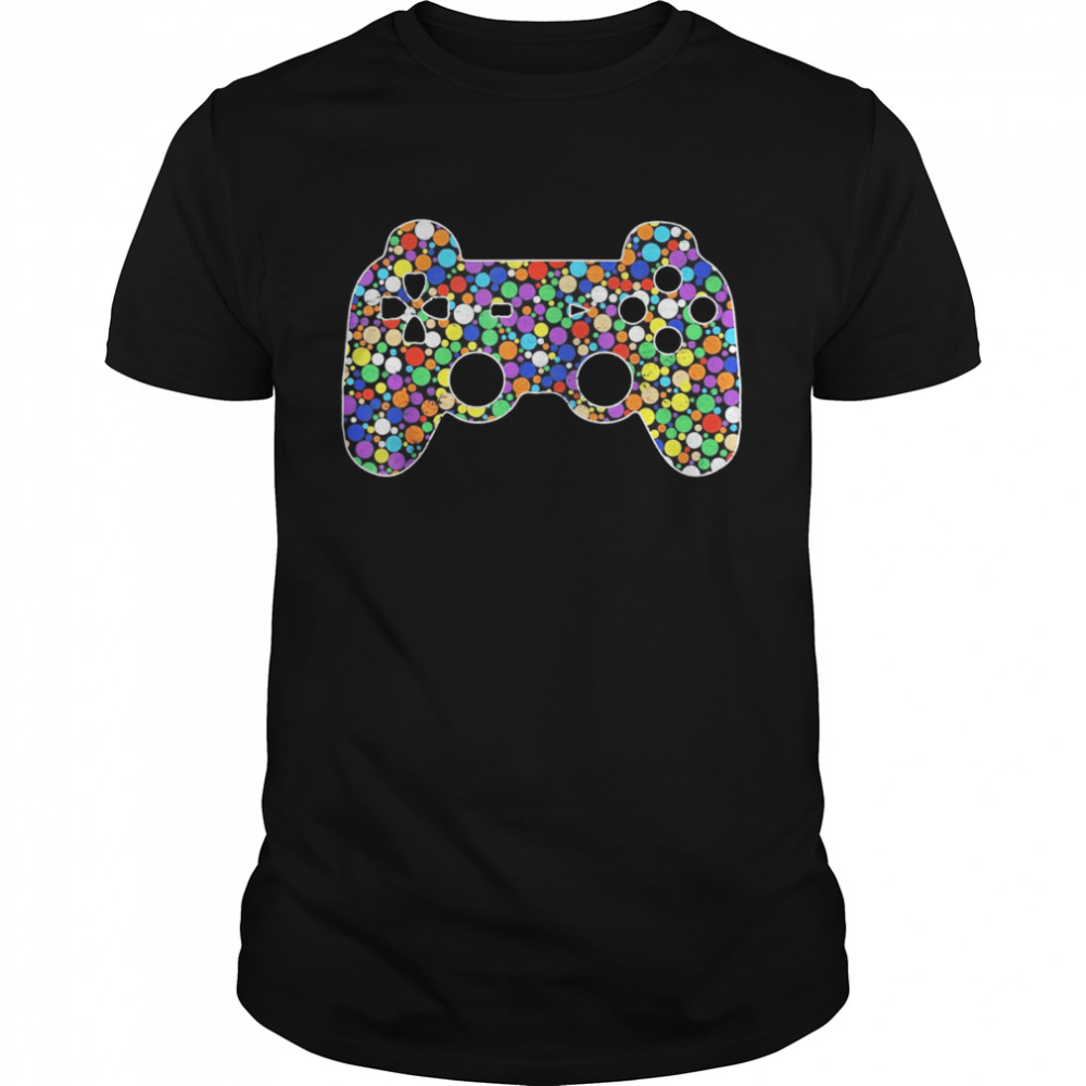 Colourful Polka Dot Video Game International Dot Day  Classic Men's T-shirt