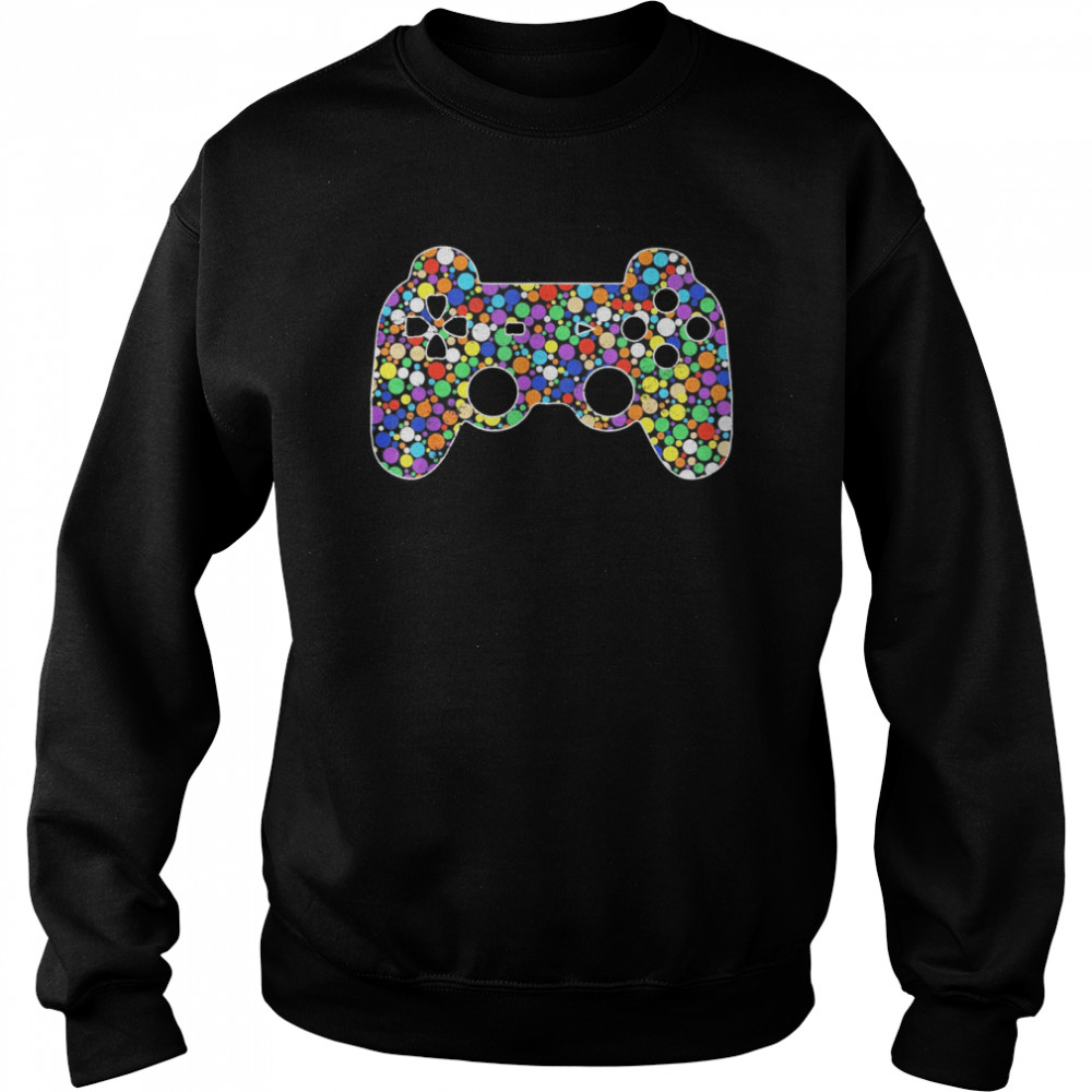 colourful polka dot video game international dot day unisex sweatshirt