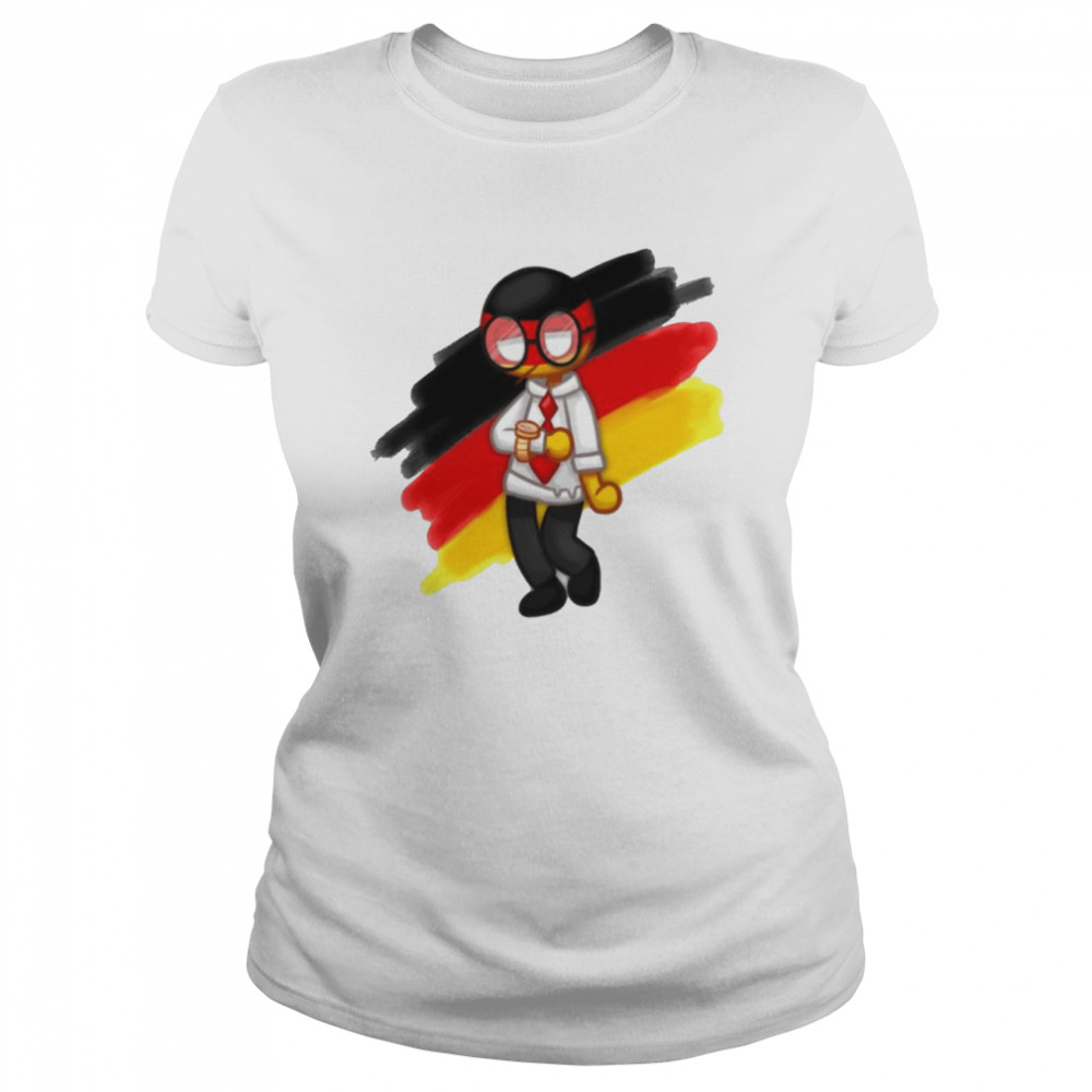 countryhuman chibi german political shirt classic womens t shirt