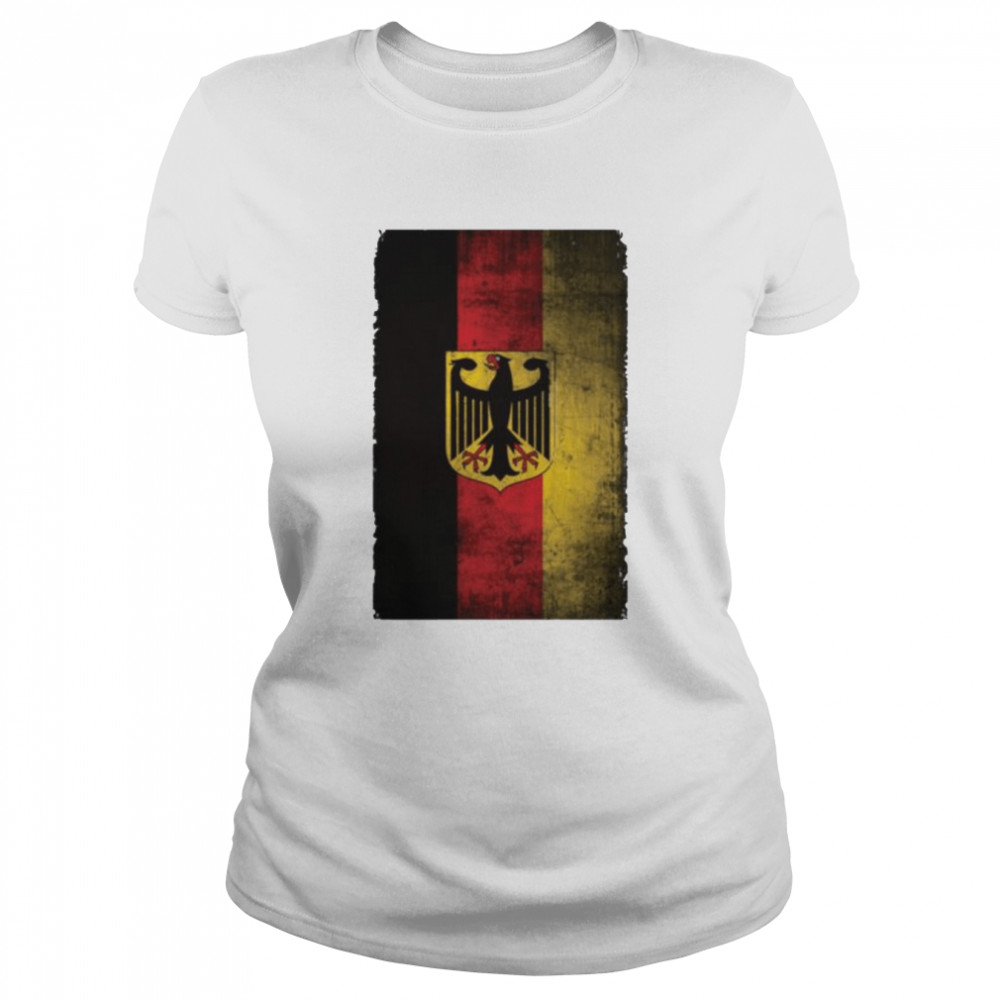 flag eagle coat of arms bundesadler chiffon top german political shirt classic womens t shirt