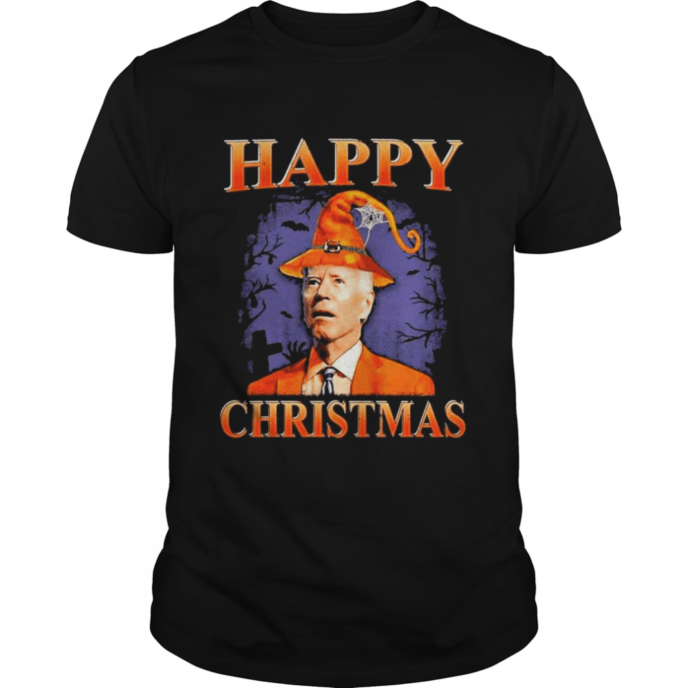 Halloween Joe Biden Witch Hat Happy Christmas shirt Classic Men's T-shirt