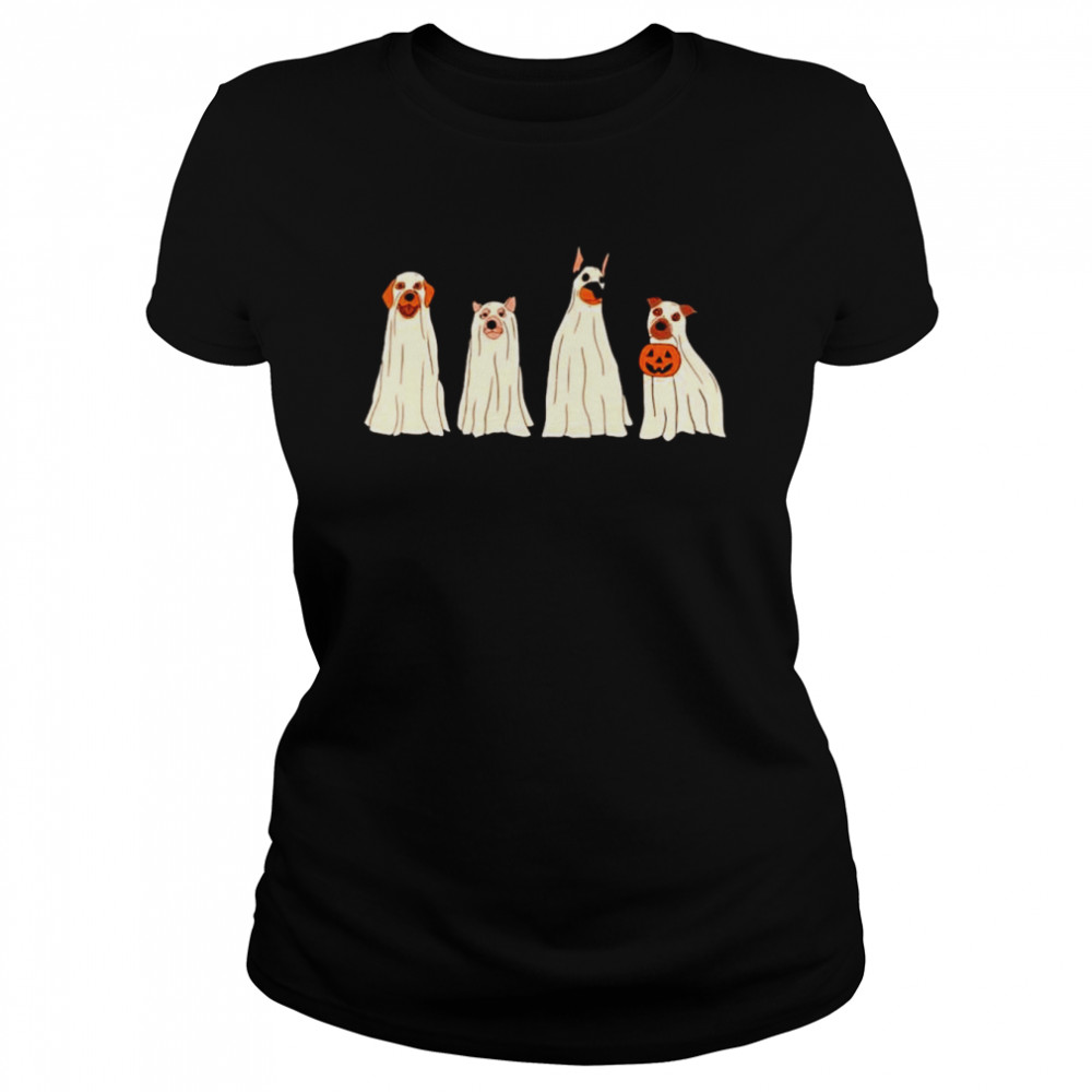 Happy halloween ghost dog shirt Classic Women's T-shirt