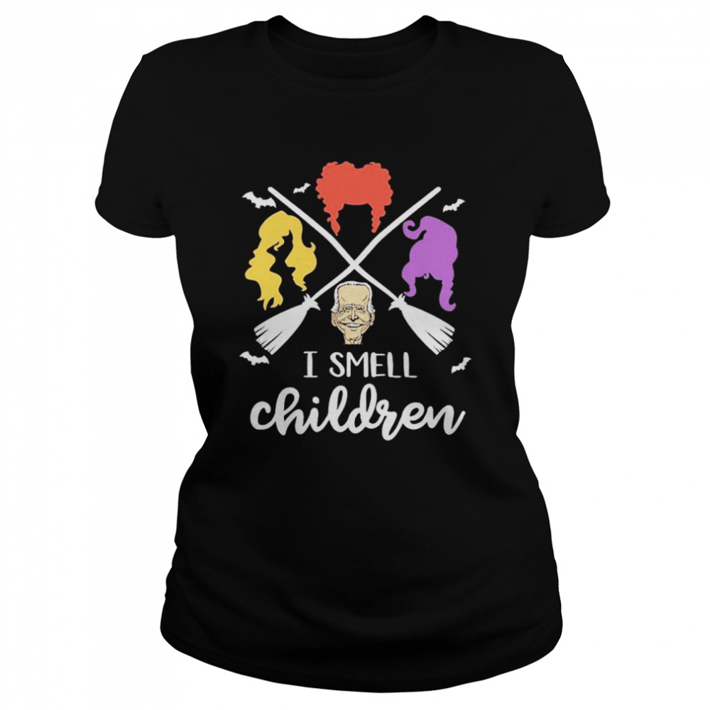 I Smell Children Biden And Hocus Pocus Halloween shirt Classic Women's T-shirt