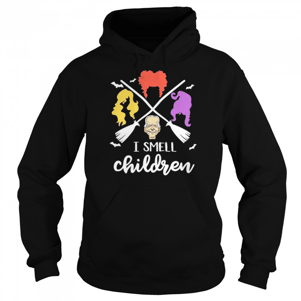 I Smell Children Biden And Hocus Pocus Halloween shirt Unisex Hoodie