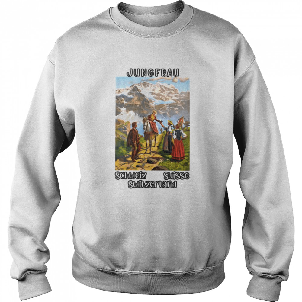 Jungfrau Panoramic Vintage Travel Switzerland shirt Unisex Sweatshirt