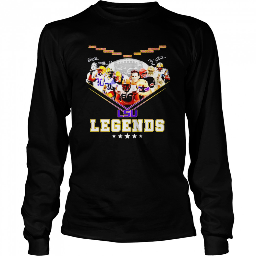 LSU Tigers football legends signatures shirt Long Sleeved T-shirt