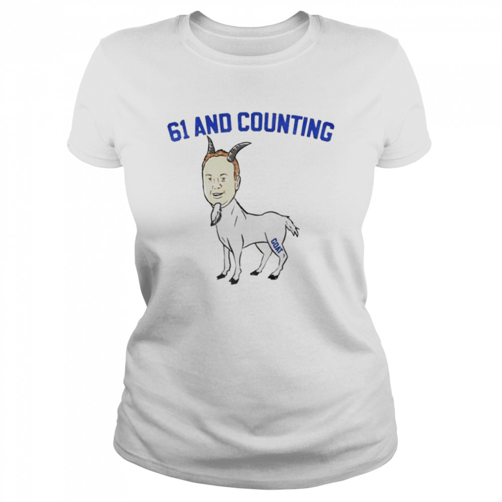 mark stoops goat 61 and counting shirt classic womens t shirt