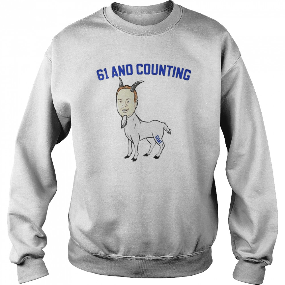 mark stoops goat 61 and counting shirt unisex sweatshirt