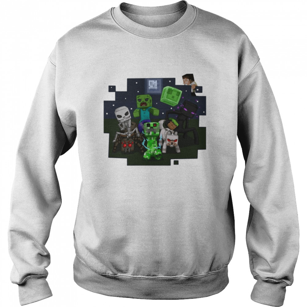 monsters minecraft fun game shirt unisex sweatshirt