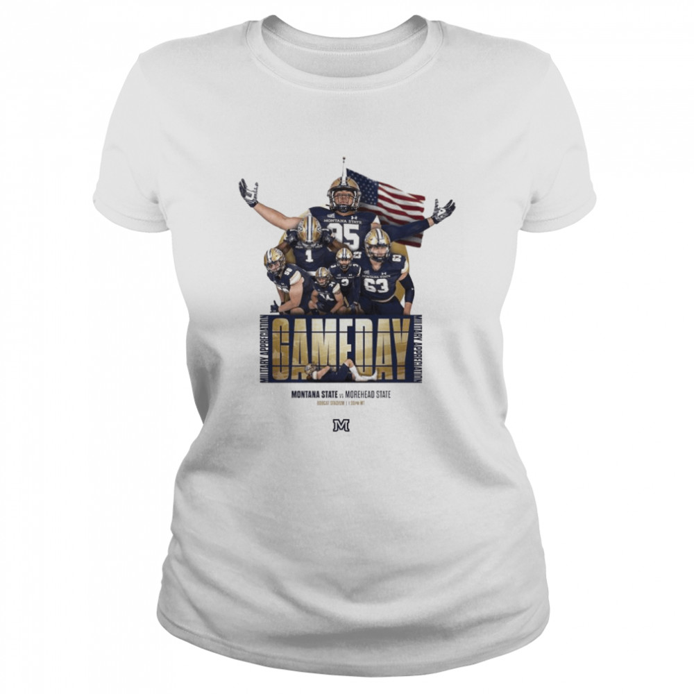 montana state vs morehead state 2022 game day military appreciation shirt classic womens t shirt