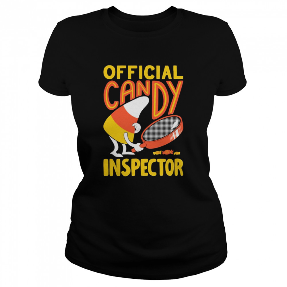 official candy inspector halloween graphic shirt classic womens t shirt