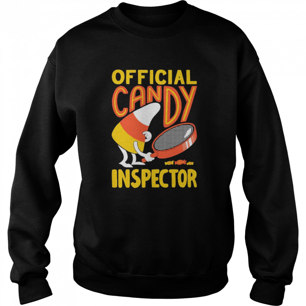 official candy inspector halloween graphic shirt unisex sweatshirt