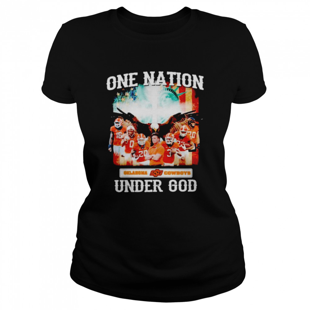 Oklahoma Cowboys one nation under God T-shirt Classic Women's T-shirt