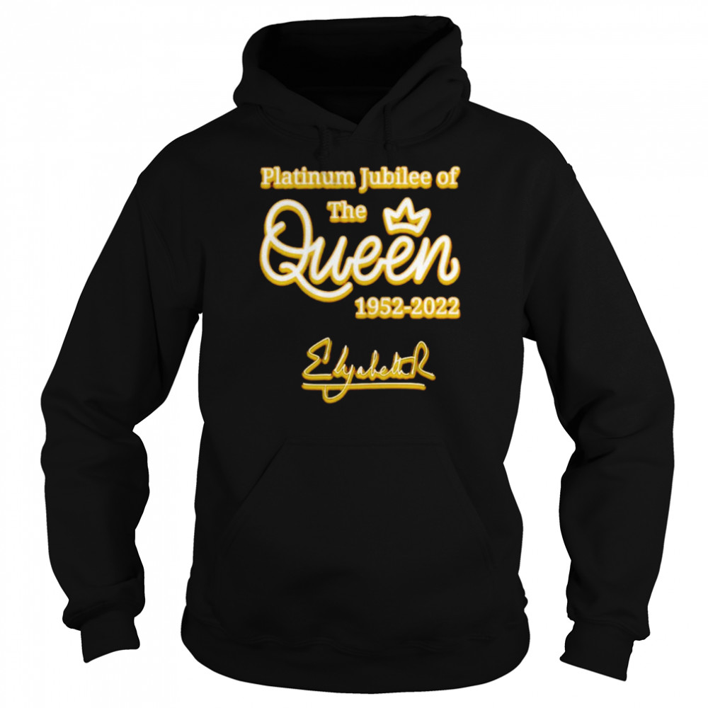 platinum jubilee of the queen 1952 2022 shirt unisex hoodie