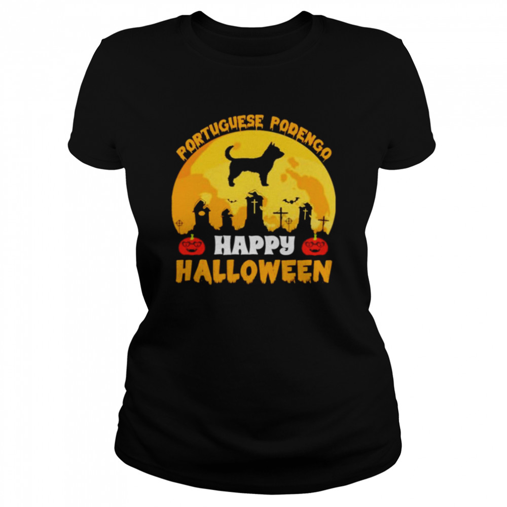 portuguese podengo happy halloween shirt classic womens t shirt
