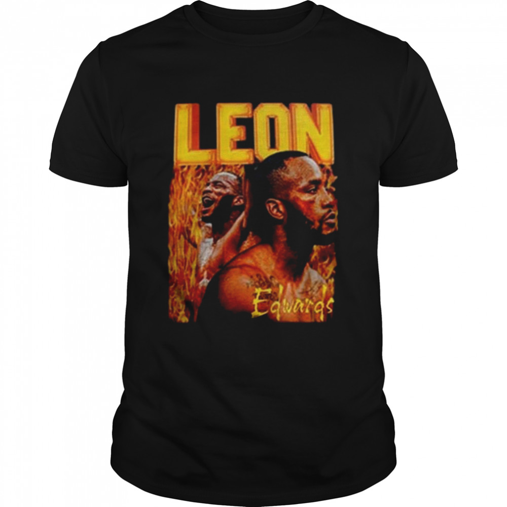 Retro Fire Art Leon Edwards shirt