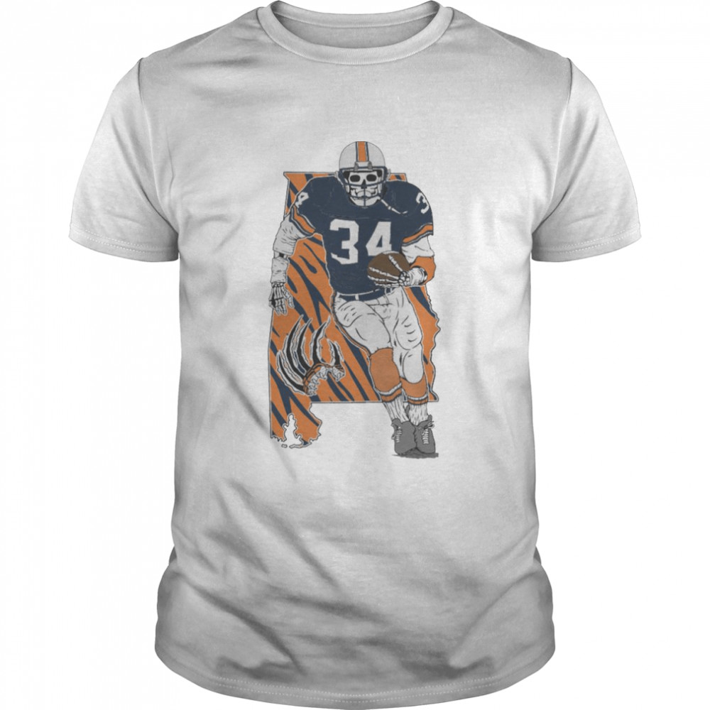 Skeleton Bo Jackson Auburn Tigers football shirt Classic Men's T-shirt
