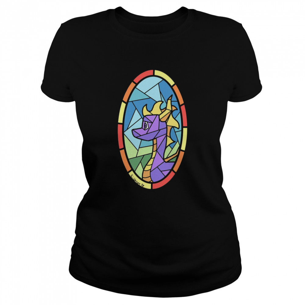 Stained Glass Spyro Game Spyro Reignited Trilogy shirt Classic Women's T-shirt