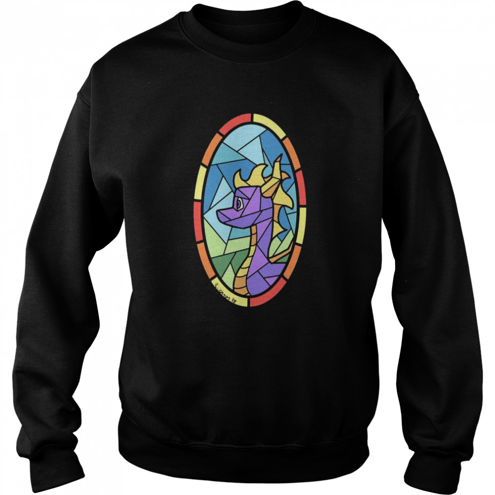 stained glass spyro game spyro reignited trilogy shirt unisex sweatshirt