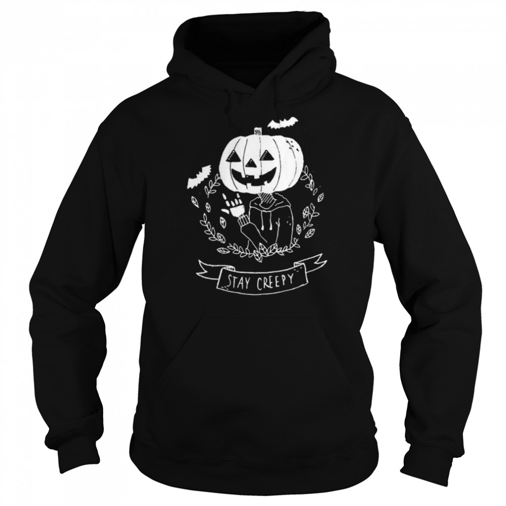 stay creepy halloween graphic shirt unisex hoodie