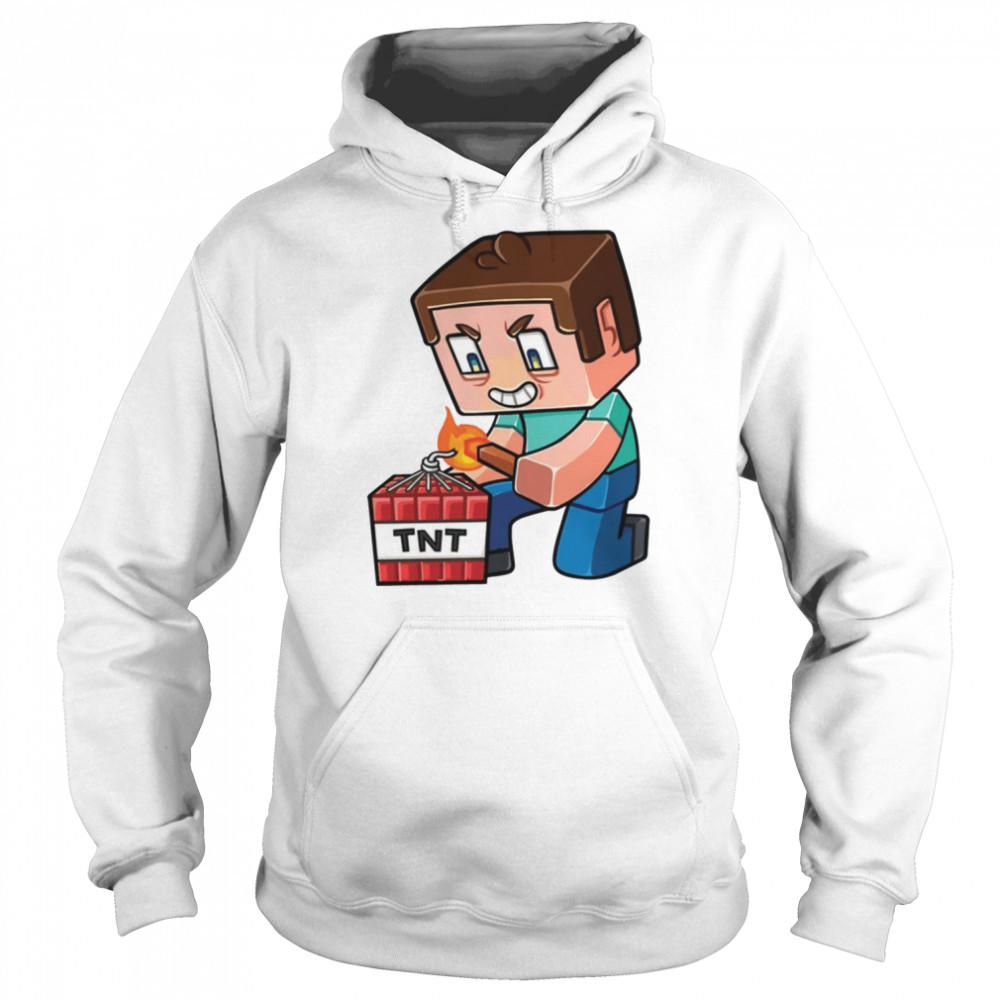 steeve craft tnt minecraft fun game shirt unisex hoodie