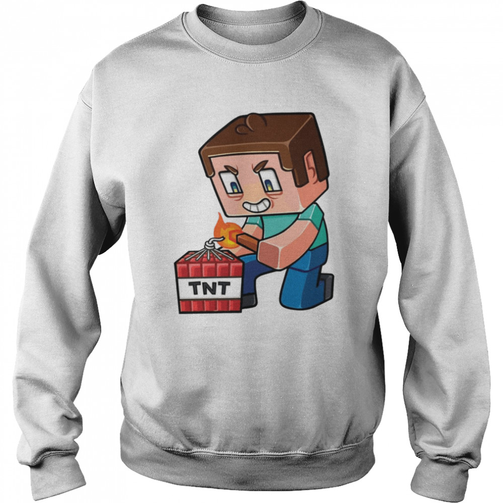 steeve craft tnt minecraft fun game shirt unisex sweatshirt