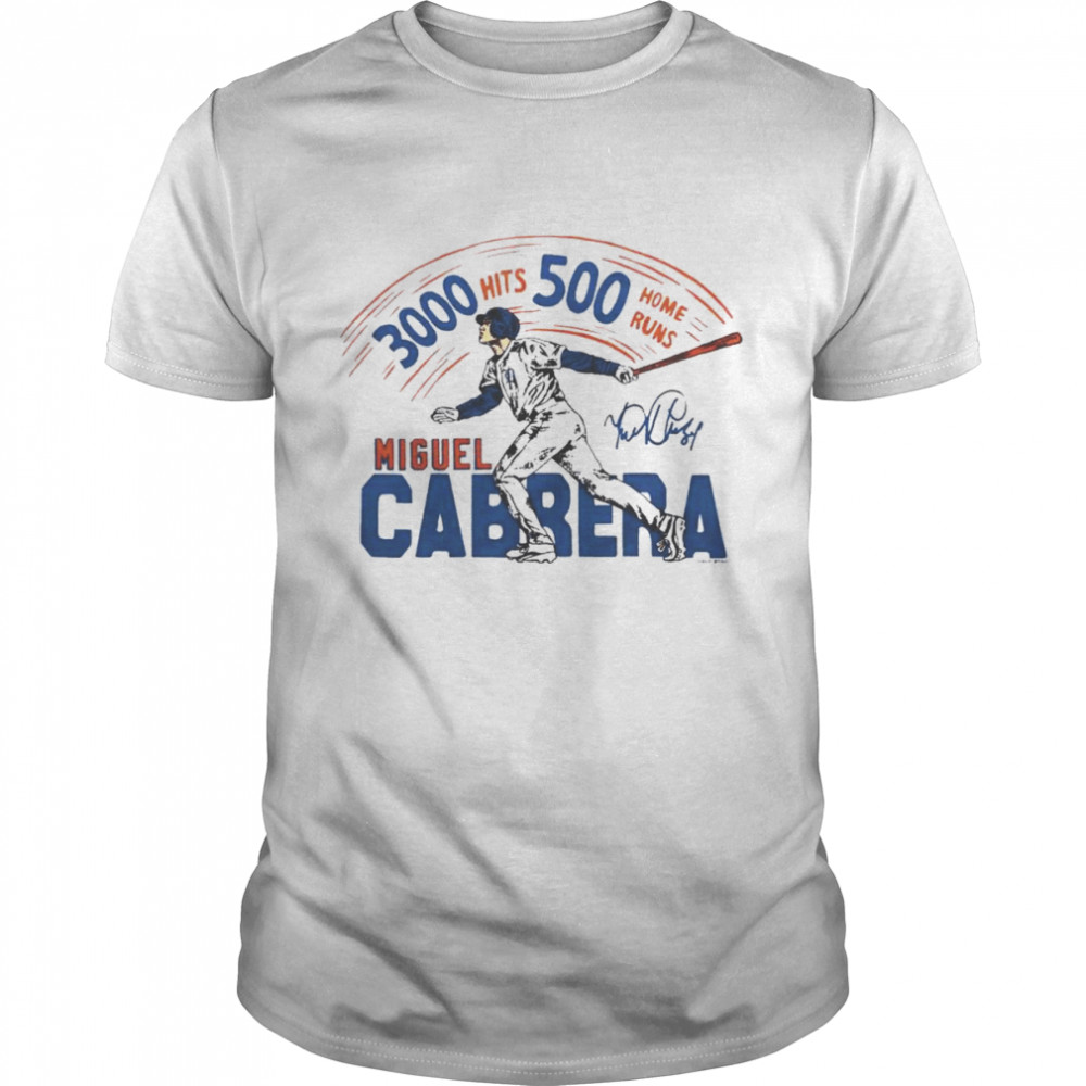 Tigers Miguel Cabrera Milestones signature shirt Classic Men's T-shirt