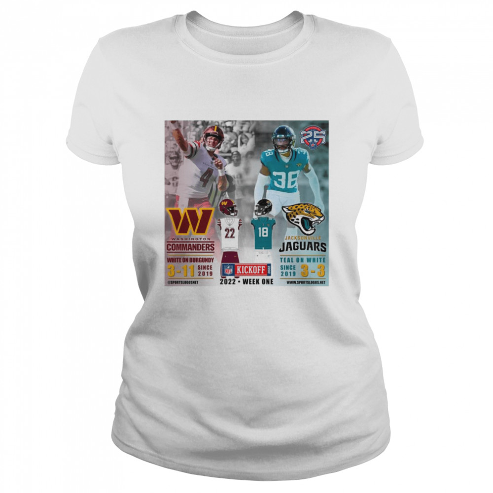 Washington commanders vs Jacksonville Jaguars 2022 NFL Kickoff shirt Classic Women's T-shirt