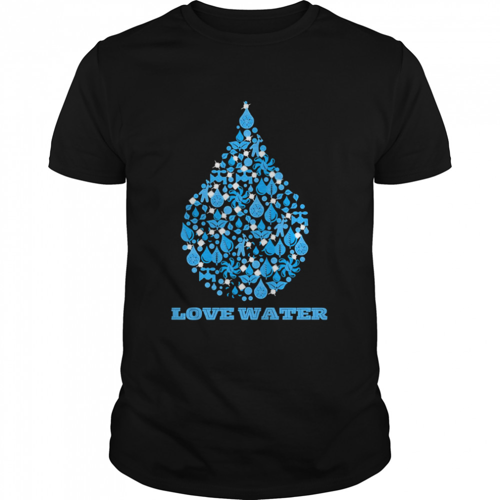 Waterdrop Love Water Love Nature shirt Classic Men's T-shirt