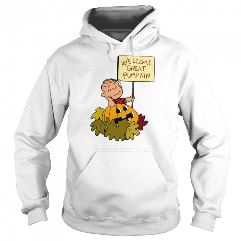 welcome great pumpkin halloween graphic shirt unisex hoodie