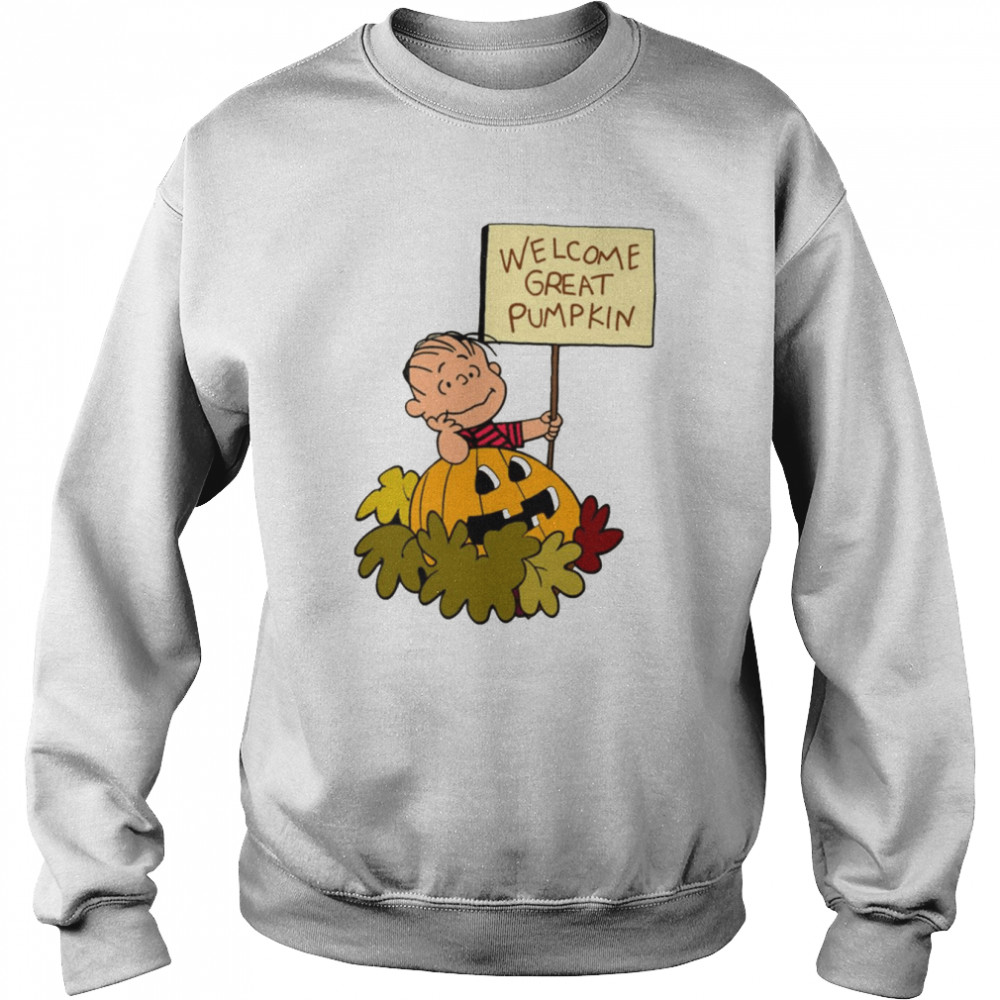 Welcome Great Pumpkin Halloween Graphic shirt Unisex Sweatshirt